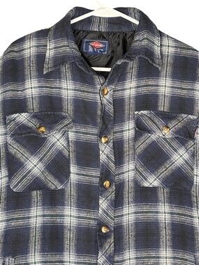 Big Yank Plaid Quilted Flannel Shirt Jacket XL